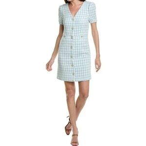 NWT Nanette Lepore Tweed blue and cream dress